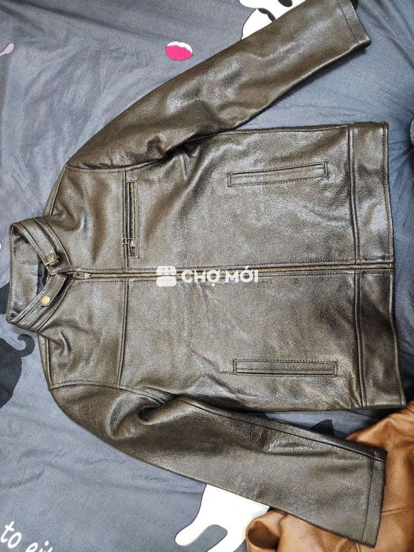 Áo khoác da bò nam nâu 50-63kg