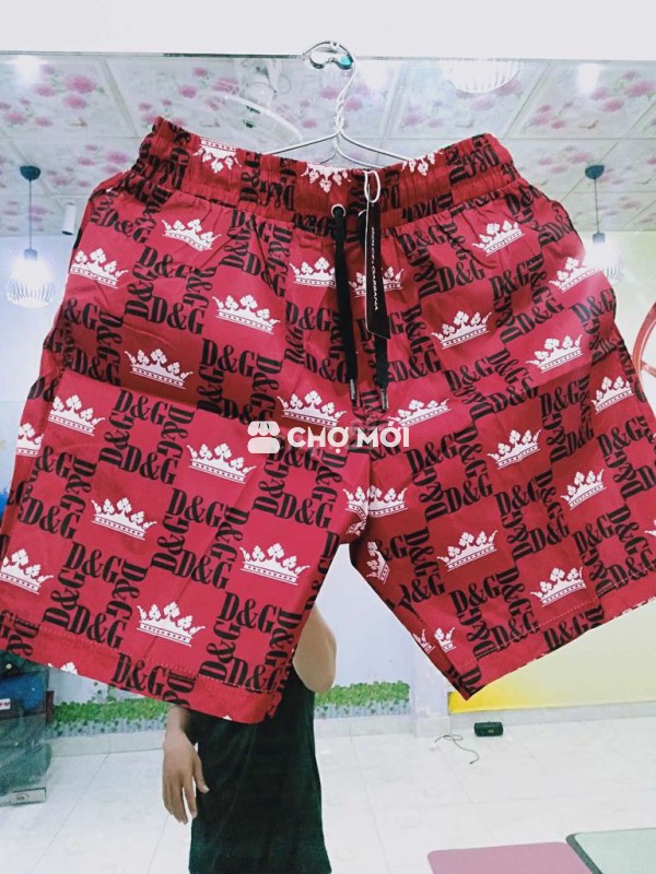 sale 2 Quần short nam Vải Đỏ, Đen, Trắng