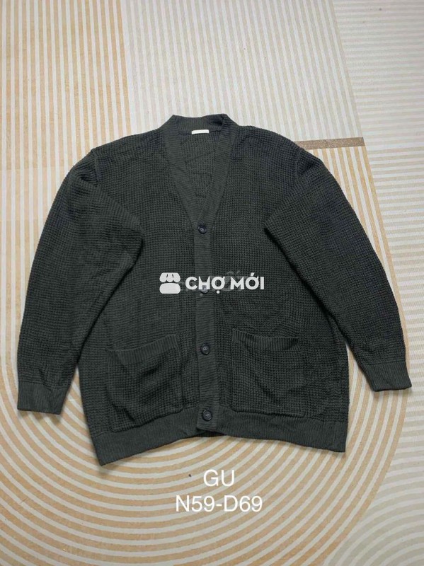 Áo khoác cardigan GU Len  XL