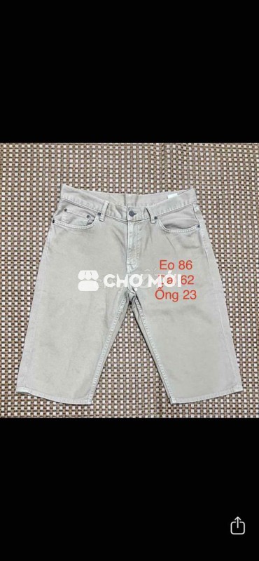 Short jean Uniqlo xám be sz 32