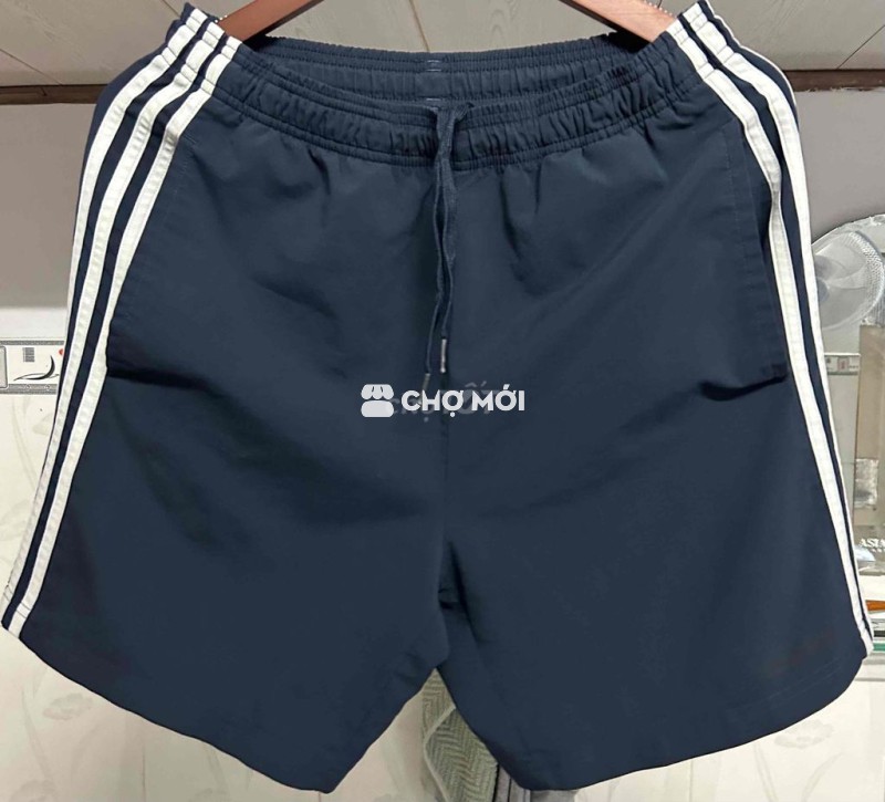 Quần short Adidas nam Vải dù Xanh đen