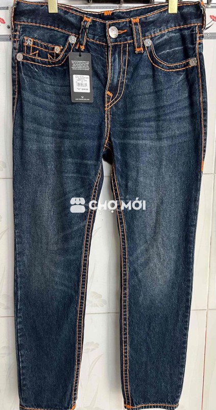 Quần jean True Religion Rocco Pick Stitch Nam Đen