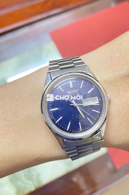 Đồng hồ Seiko SS Xanh Navy, Cổ Điển Lịch Lãm Japan