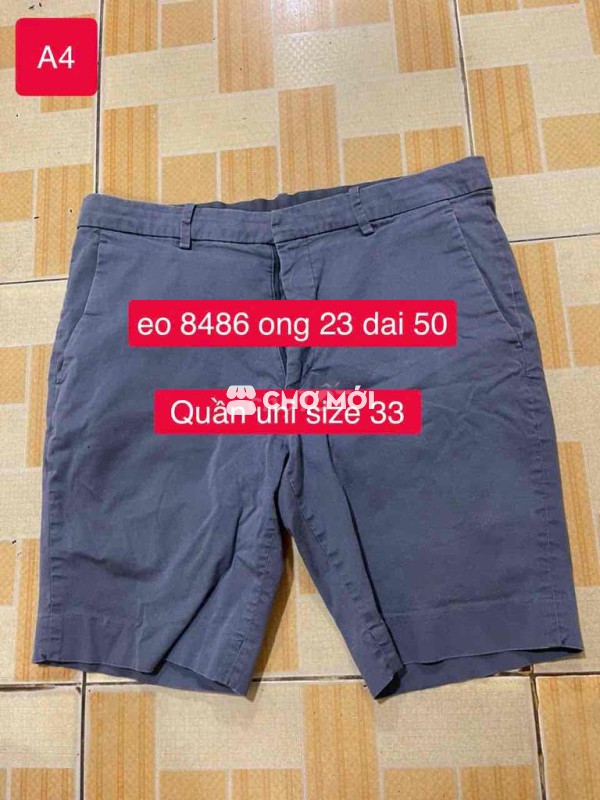 Quần short Uniqlo Nam size 33 Xám