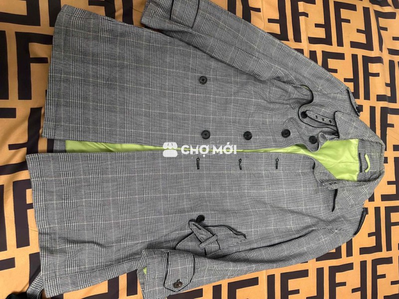 Áo măng tô Nữ vải kẻ caro size M