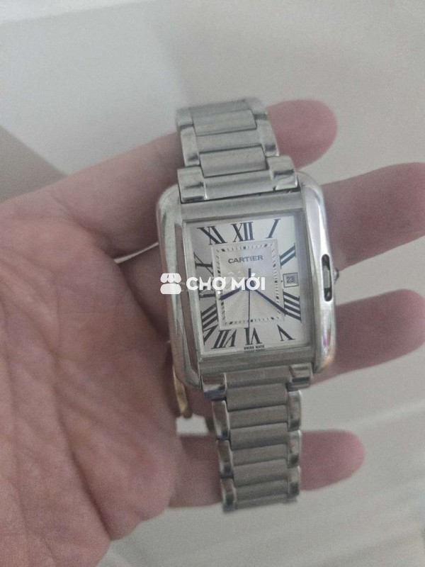 Đồng hồ Cartier kim loại Bạc Mới 98%