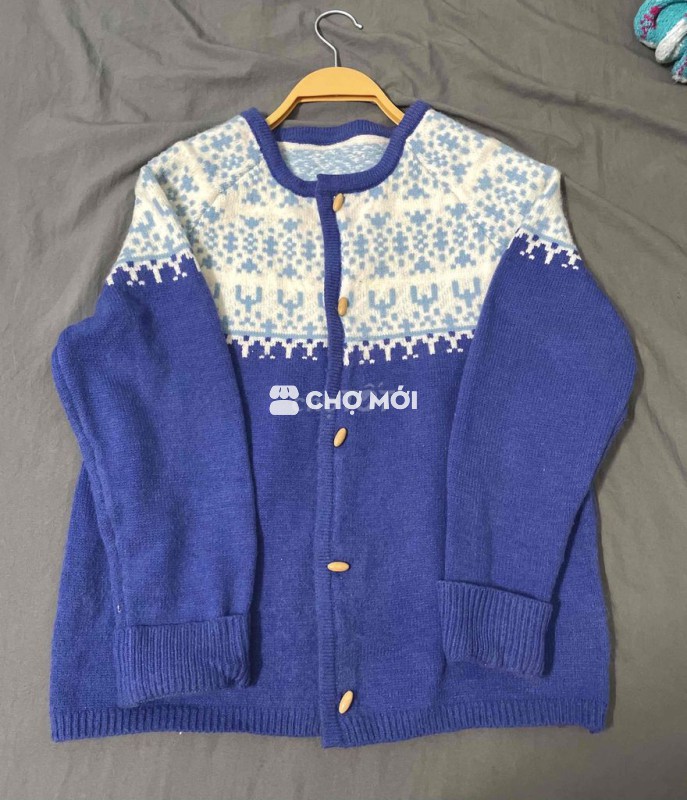 Áo khoác cardigan nữ len họa tiết