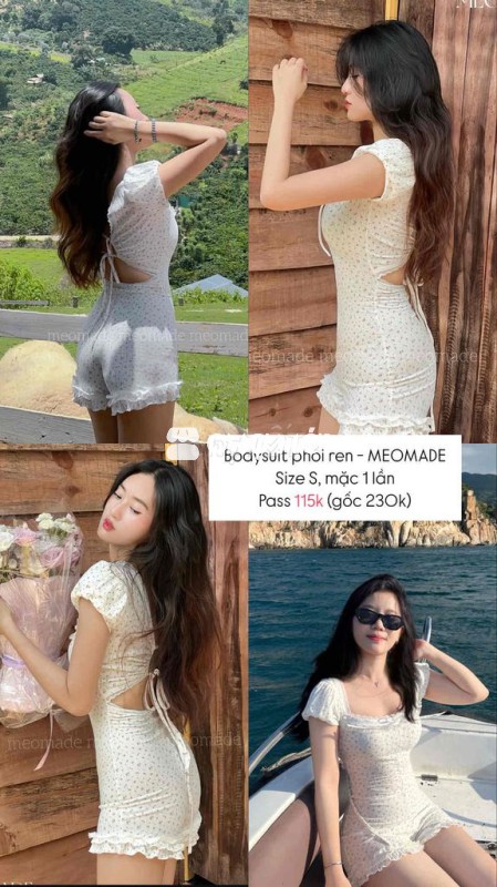 Bodysuit MEOMADE Ren Trắng Nữ size S
