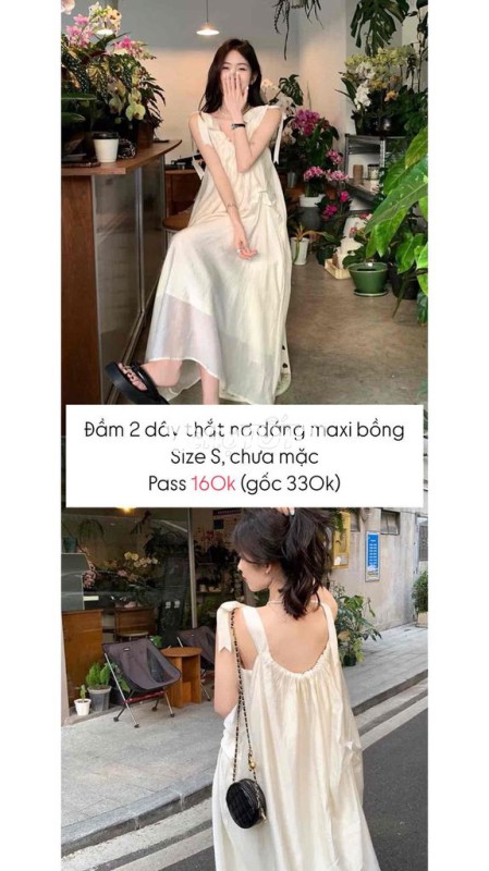 Đầm maxi nữ vải mềm mại size S mới