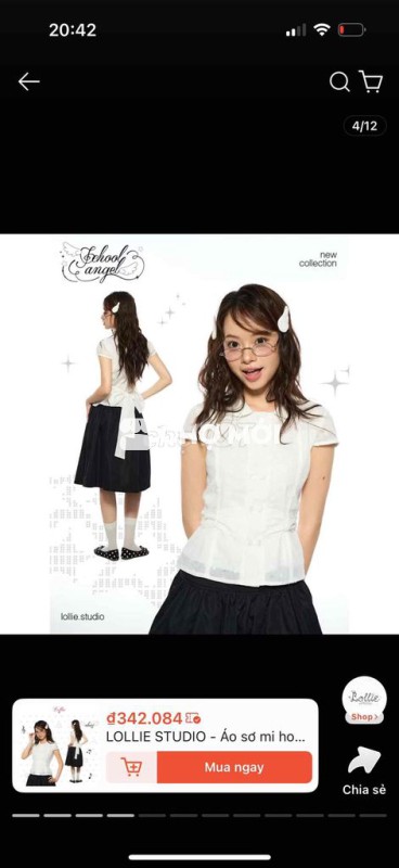 Áo sơ mi Nữ LOLLIE STUDIO Trắng