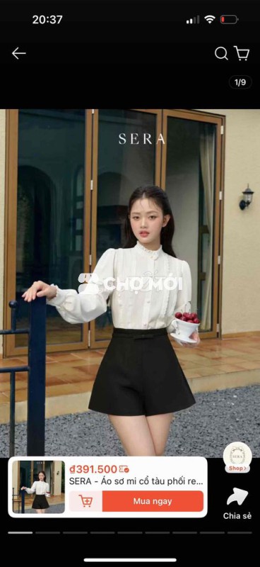 Áo sơ mi SERA Nữ Trắng Mềm mại