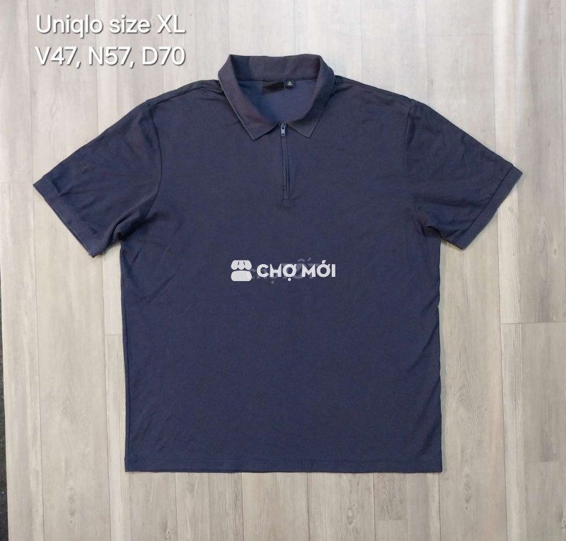 Áo polo Uniqlo AIRism size XL xanh navy