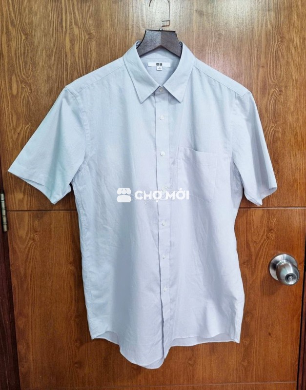 Áo sơ mi Uniqlo xám bạc chính hãng (1.65-1.72m)