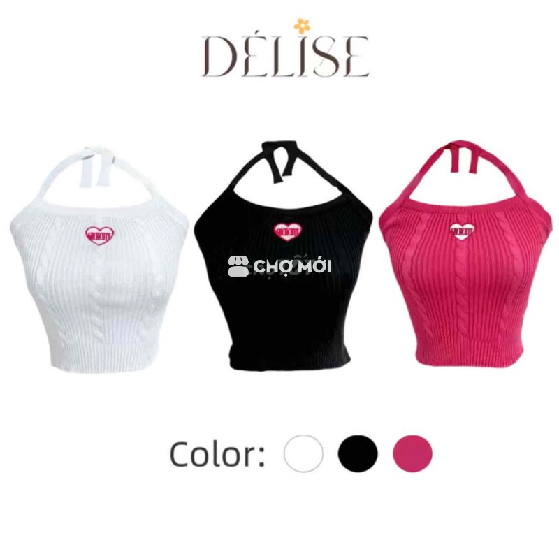 Áo croptop DÉLISE len nữ