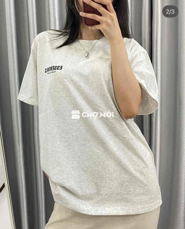 Áo thun nữ vải thun Xám nhạt