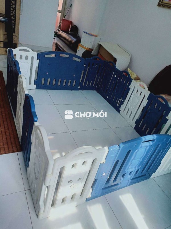 Bộ quây cũi nhựa Xanh dương, Trắng