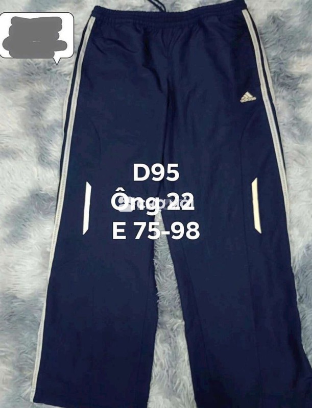 Quần thể thao Adidas dù nam size L eo 75-96