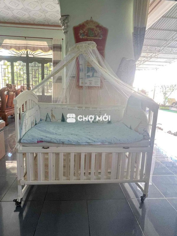 Cũi em bé Gỗ Trắng Đã sử dụng