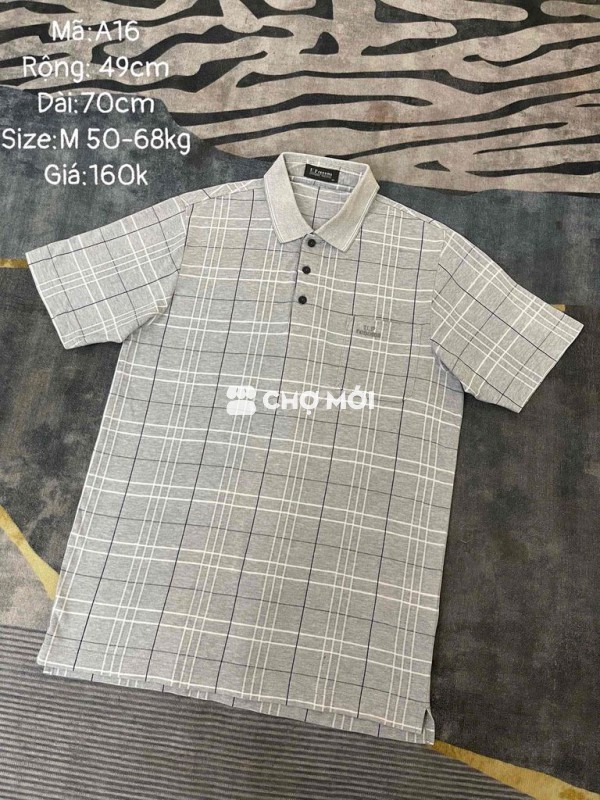 Áo polo U.Prenoms nam kẻ sọc size M