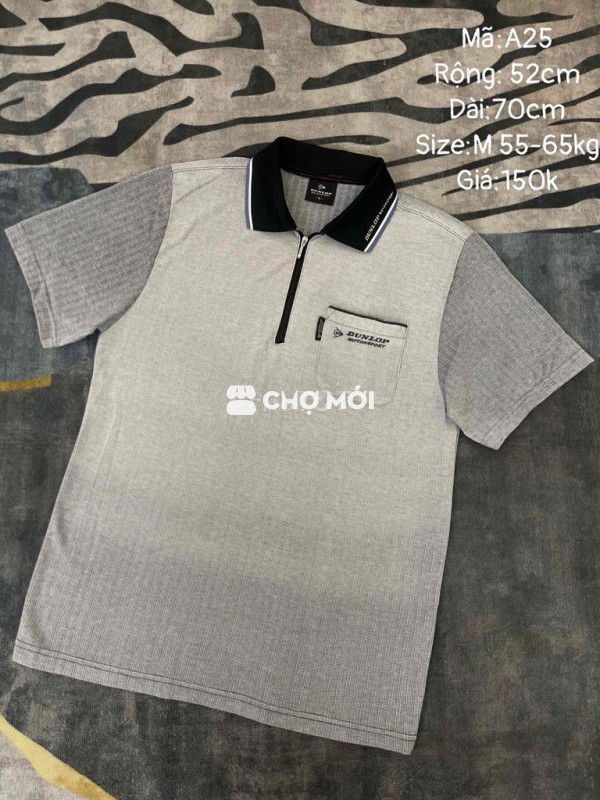 Áo polo Dunlop Nam Xám size M