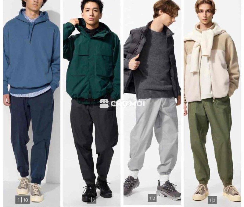 Quần jogger Uniqlo nam Kaki