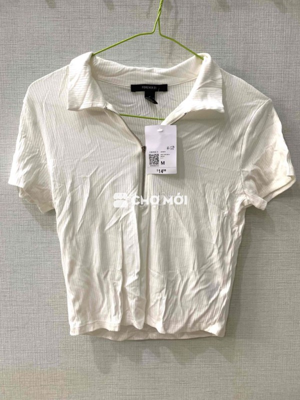 Áo croptop F21 Thun gân Nữ