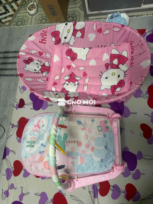 Nôi tre hồng chưa sử dụng