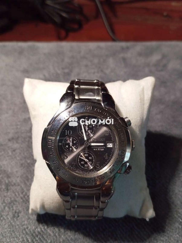 Đồng hồ Citizen Nam Thép đúc Bạc 39mm