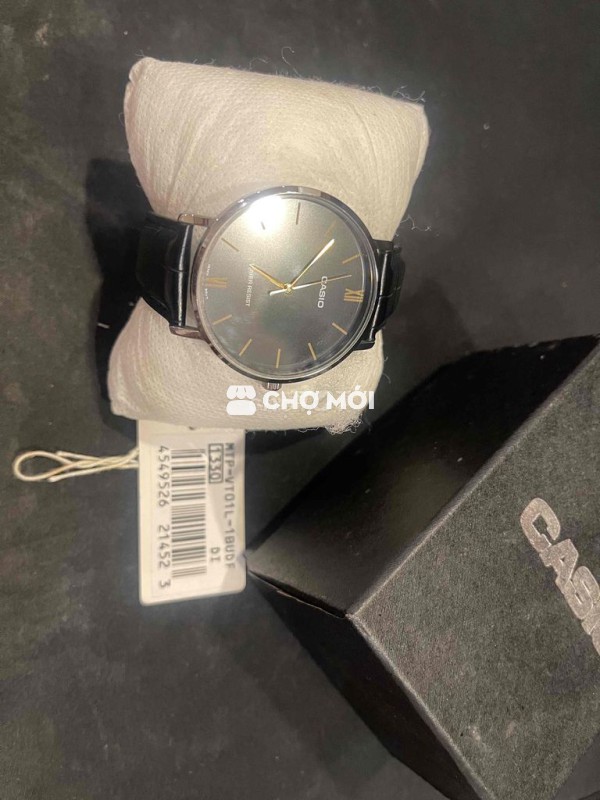 Đồng hồ Casio MTP-VT01L-1BUDF Nam Da Đen