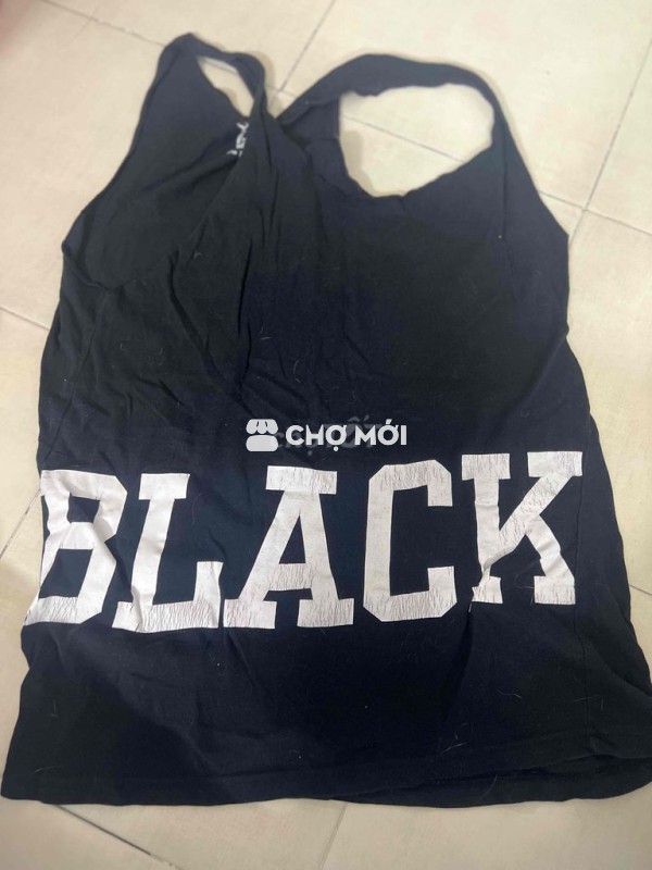 Áo ba lỗ Nữ vải mềm mại Đen