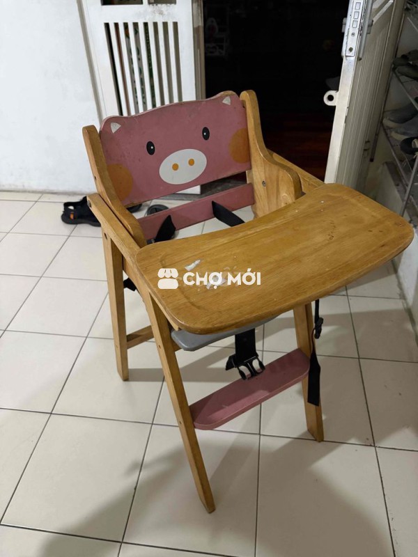 Ghế ăn dặm Gỗ Hồng Nâu