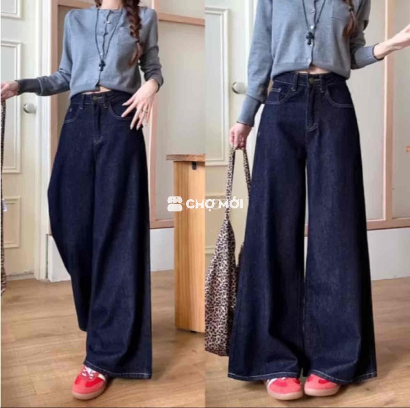 Quần jean nữ ống rộng Jean