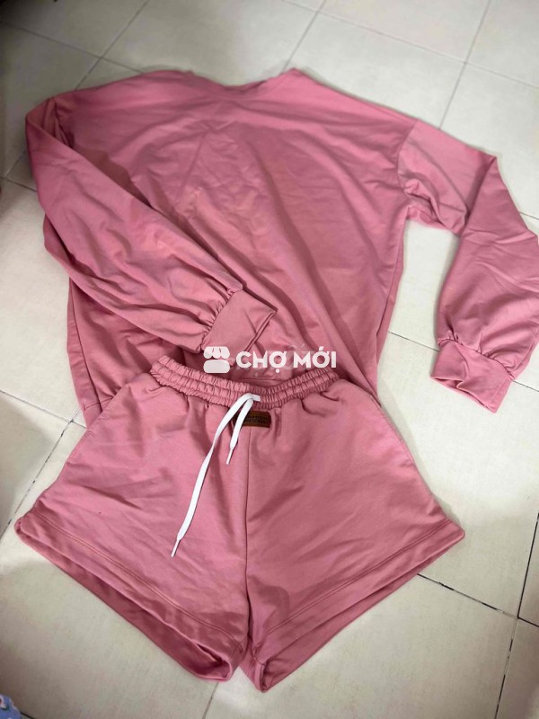 Bộ đồ thể thao nữ Vải thun Hồng