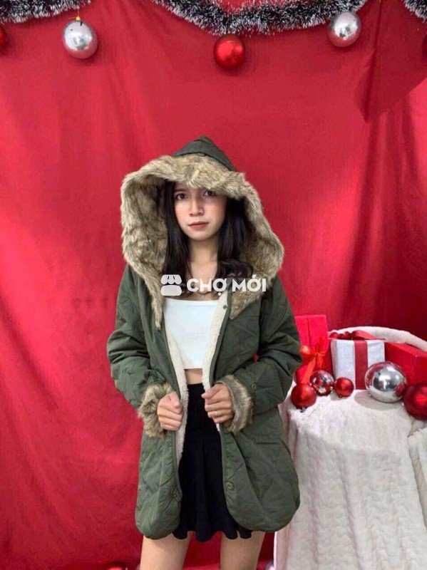 Áo khoác gió nữ lót bông size M