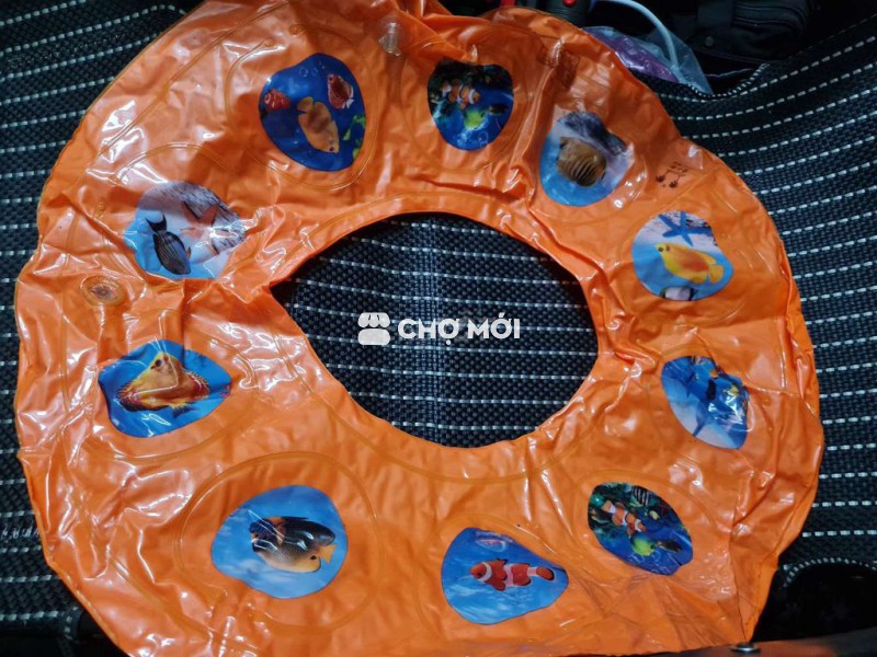 Phao bơi trẻ em nhựa Cam tặng kèm banh cho bé rẻ ạ
