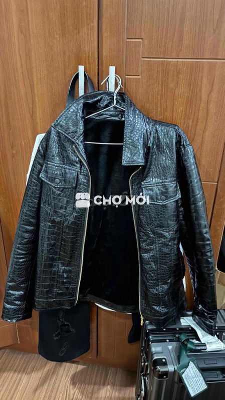 Áo khoác Nam Da PU Đen