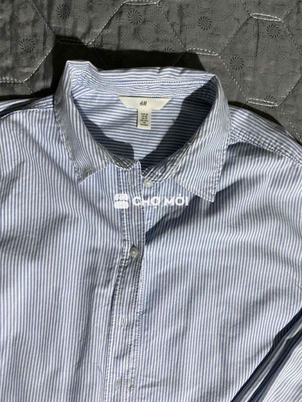 Áo sơ mi H&M Nữ Sọc xanh trắng