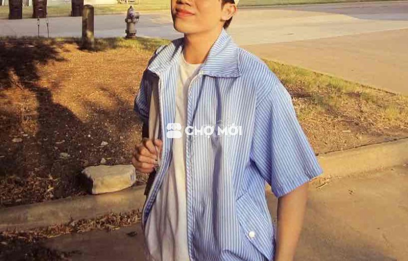 Áo khoác nam kẻ sọc Xanh dương