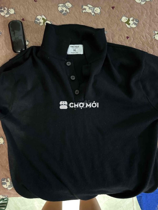 Áo polo nam Poli Đen size XL
