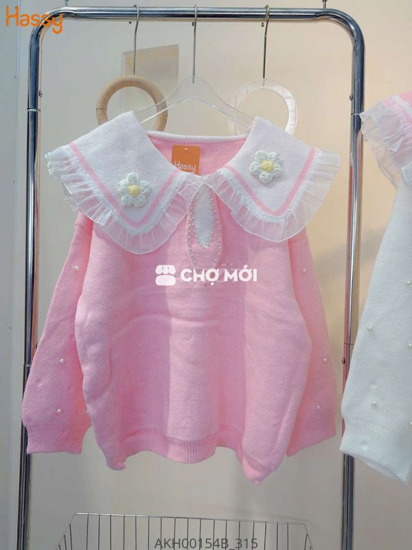 Áo khoác len cổ xòe Quảng Châu dễ thương: