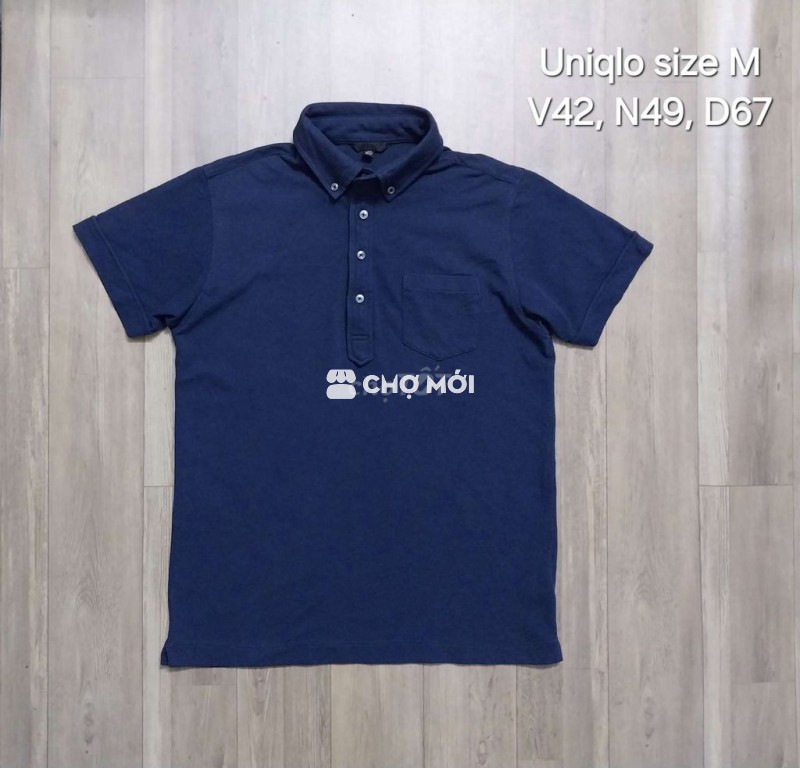 Áo polo Uniqlo nam sợi gai size M