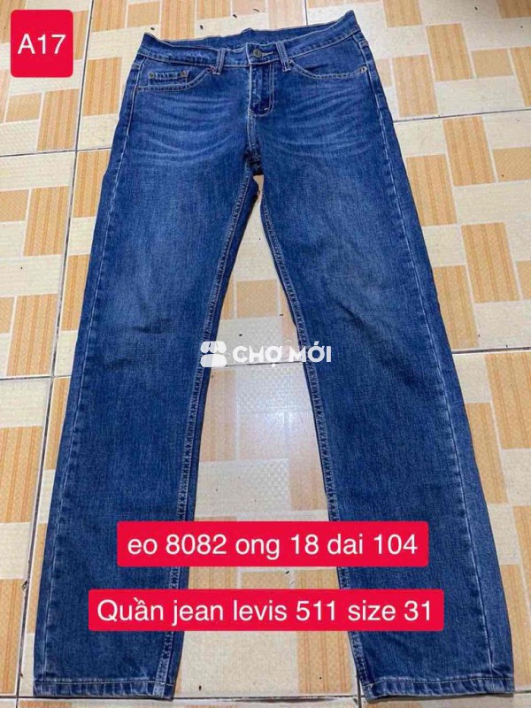 Quần jean Levis 512 Nam size 31 Xanh