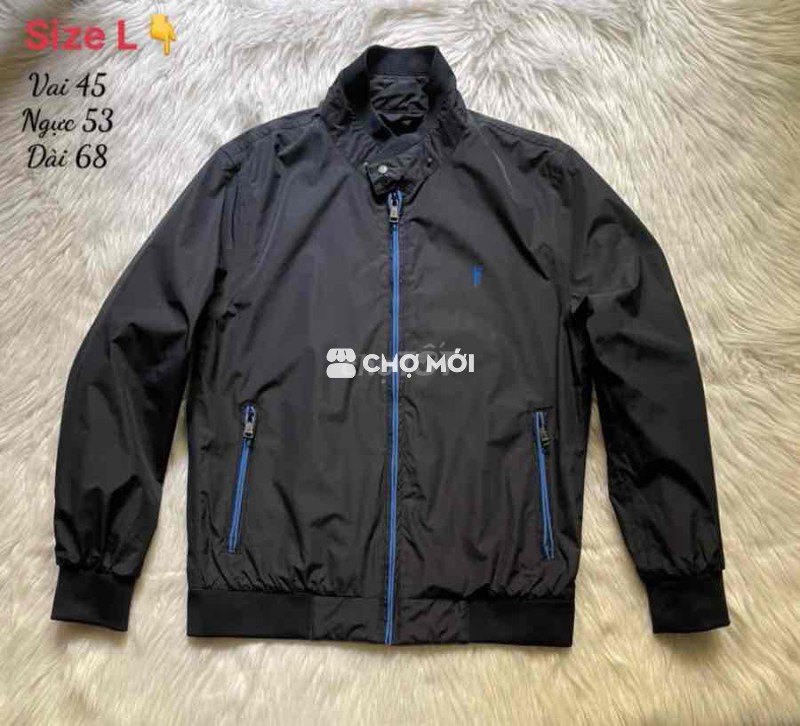 Áo khoác Nam Polo Vải dù Đen size L