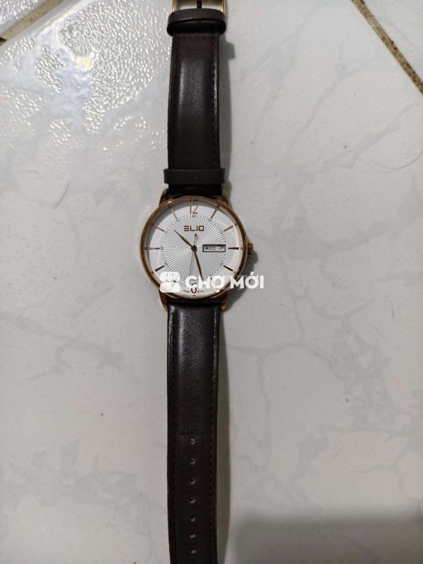 Đồng hồ ELIO Nam Dây da Nâu