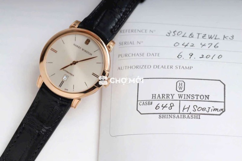 Đồng hồ Harry Winston Midnight Nam Vàng hồng