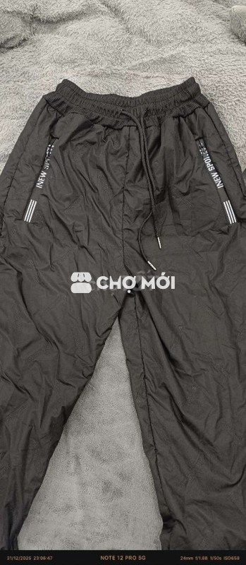 Quần gió lót lông đen 55-60kg