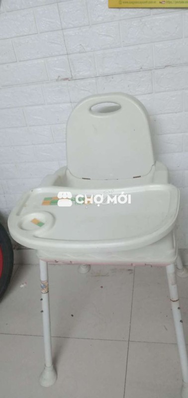 Ghế ăn dặm trẻ em nhựa Trắng