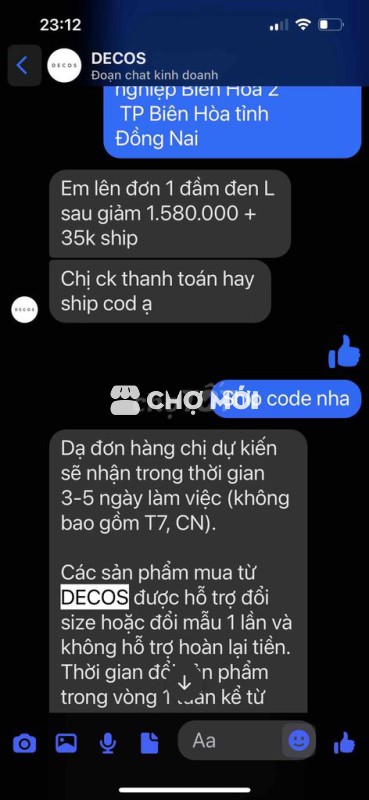 Đầm Decos Nữ Đen size L