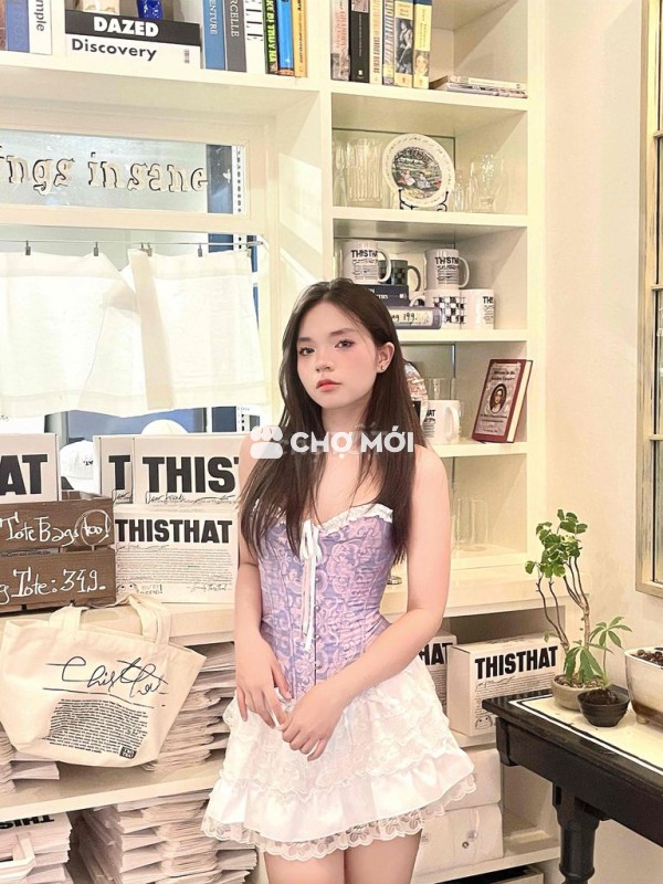 Áo corset nữ ren tím nhạt size S