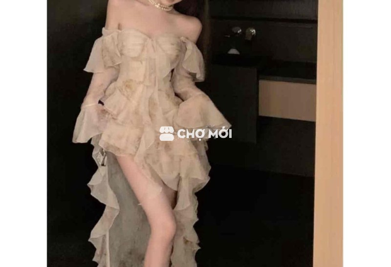 Đầm voan nữ Kem